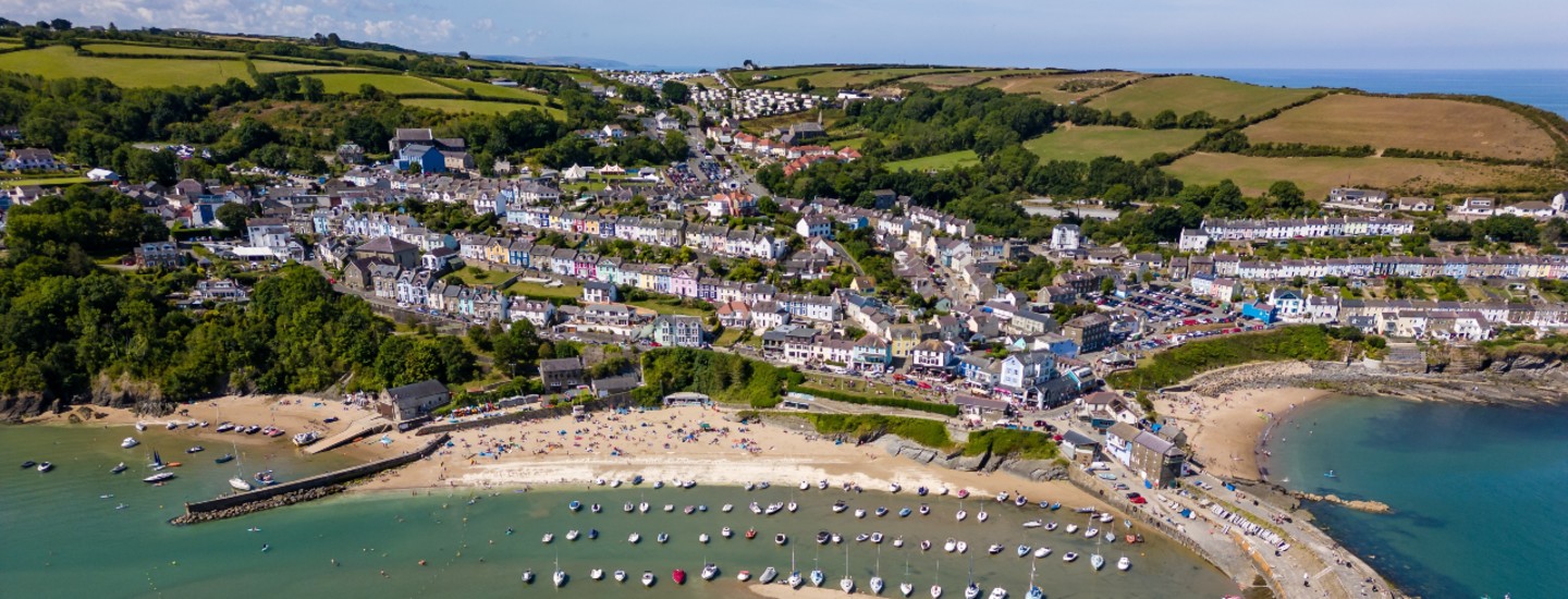 aerial view newquay sea shore
