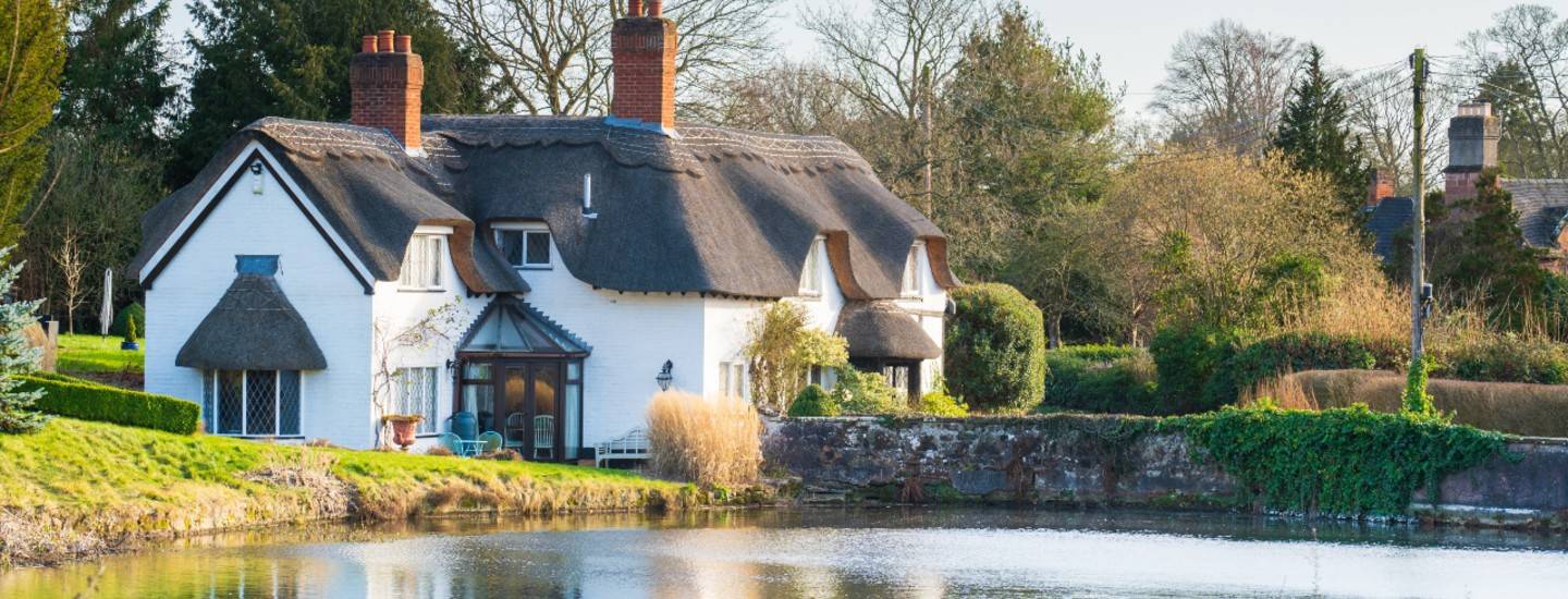 shropshire badger village thatched cottage
